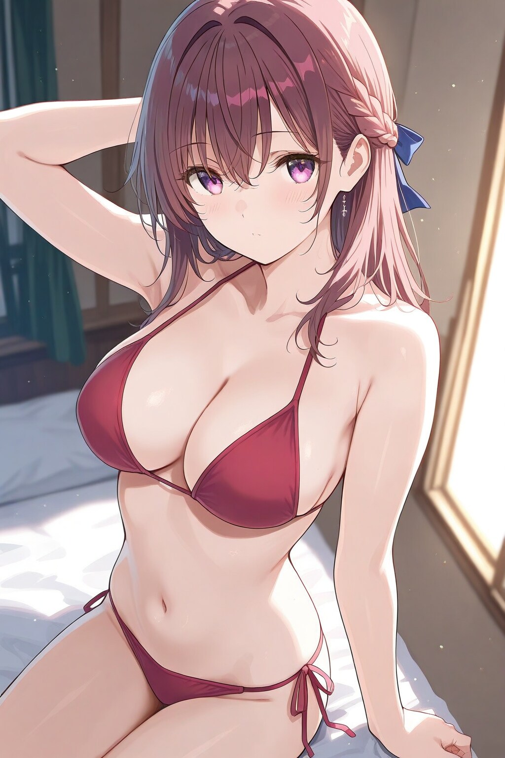 プロンプトに指定していない裸がR18ならビキニやバニーガールはR15だと思う画像