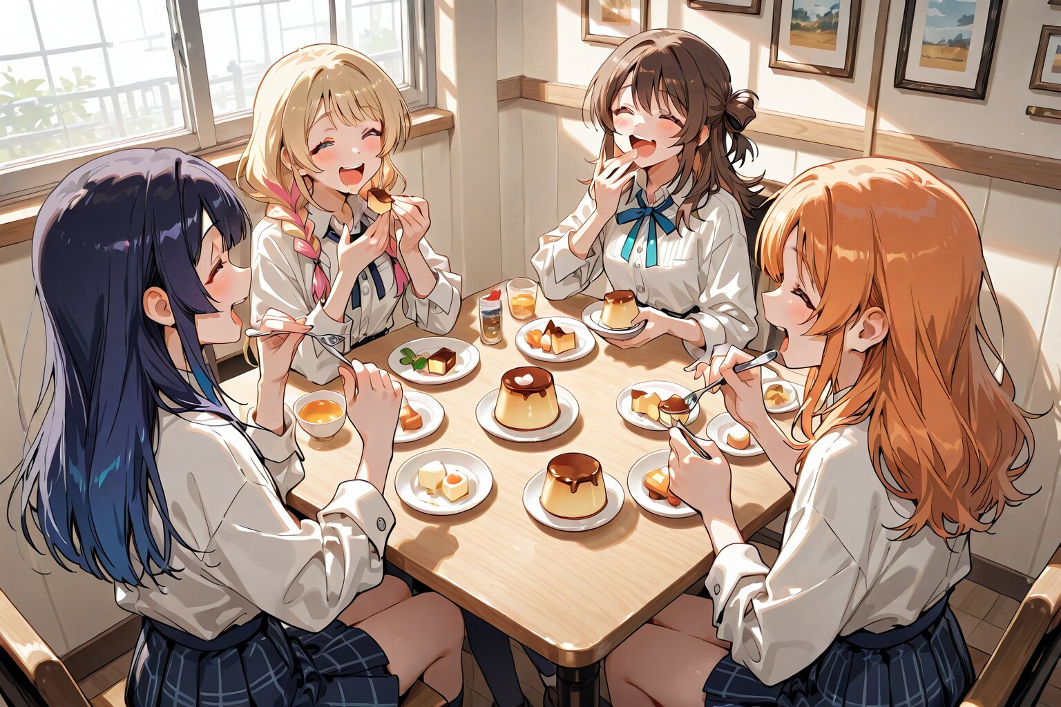 プリンの日　斜め上からという指示をする | の人気AIイラスト・グラビア