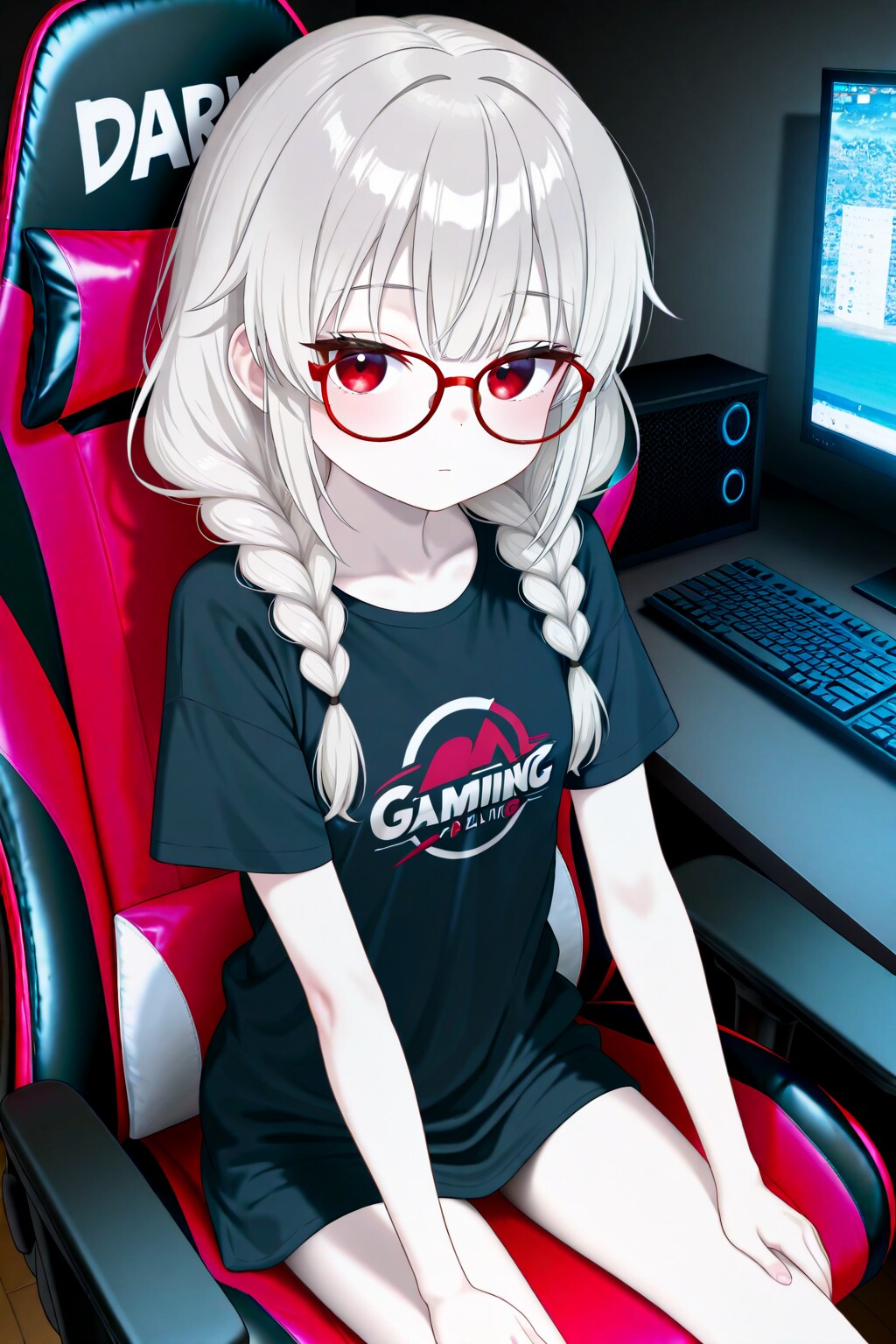 三つ編み眼鏡のアイちゃん