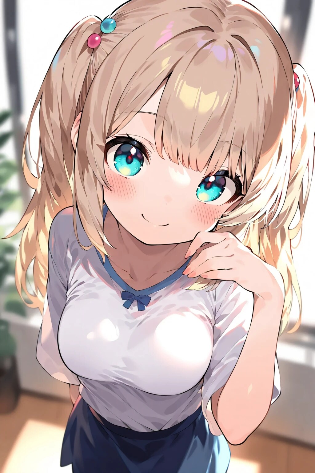 金髪少女の覗き見