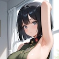 ミリタリーな腋見せ 2枚目