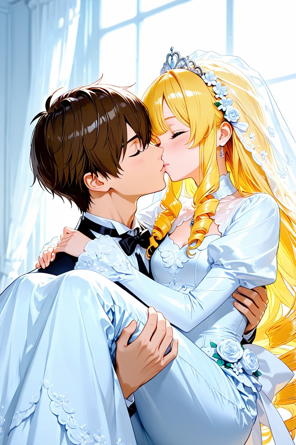 Today's June bride - Easy Prompt Challenge（今日の6月の花嫁ガール「お父さん 絶対に幸せになります。」）