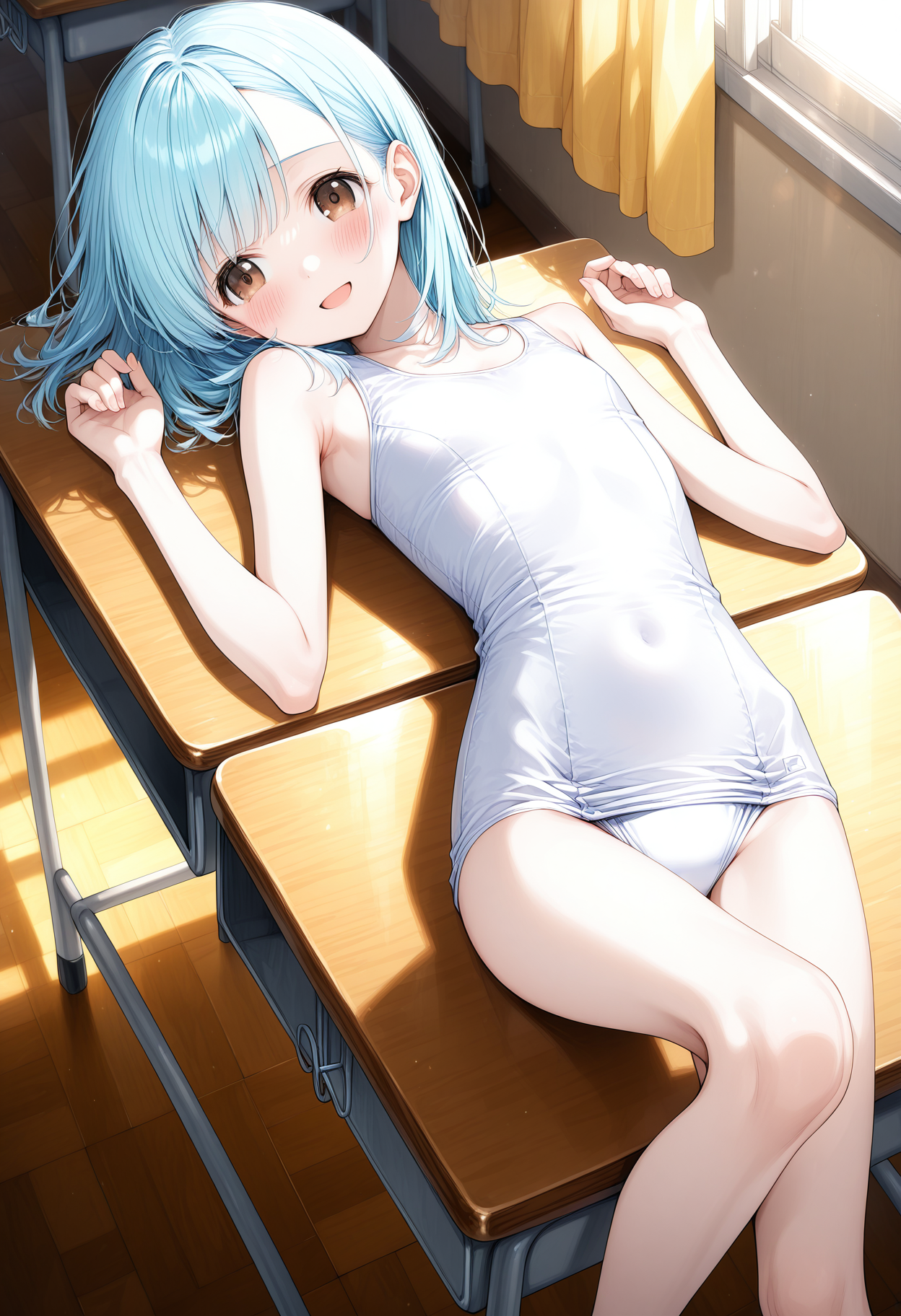 教室 白スク