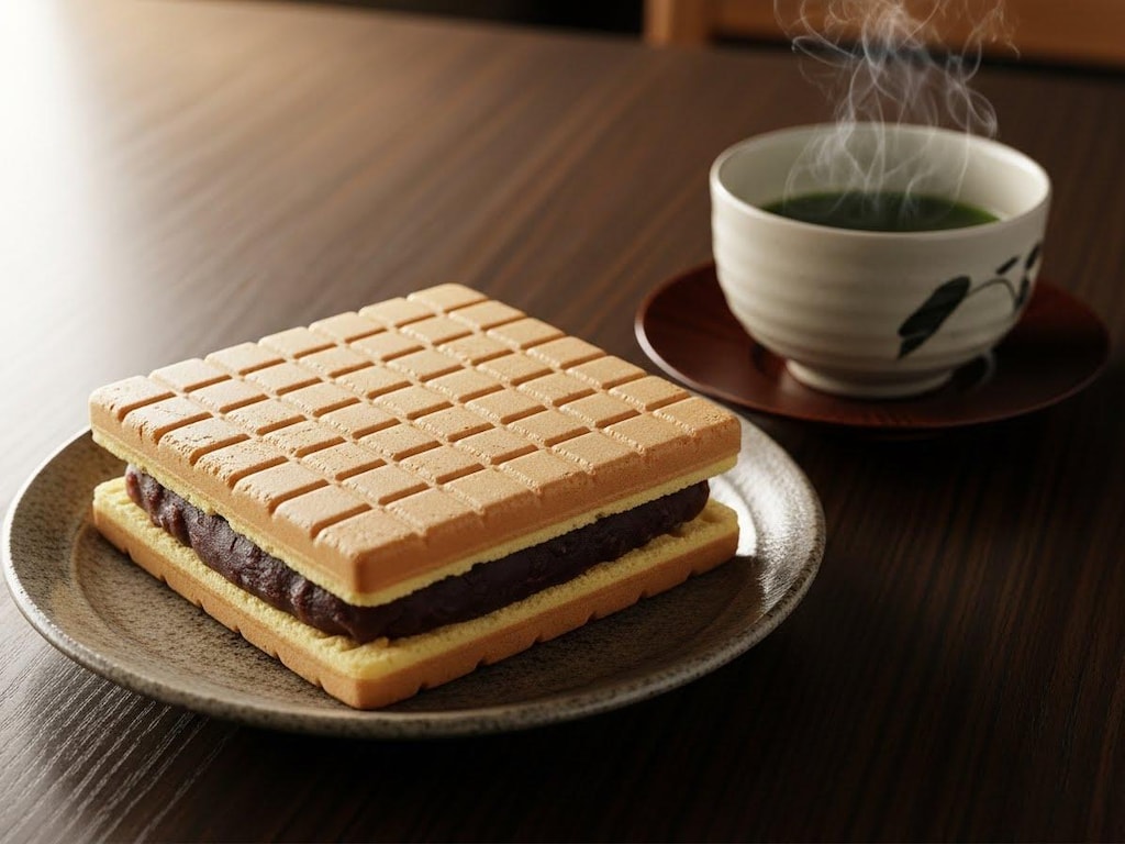 デザートの粒餡最中