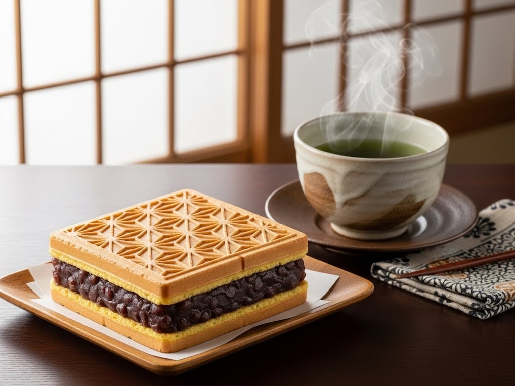 デザートの粒餡最中