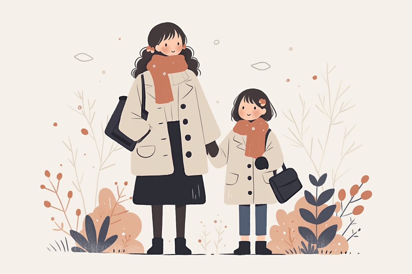 母と娘180 | の人気AIイラスト・グラビア