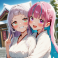あくしおが巫女服着ていちゃいちゃする 7枚目