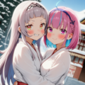 あくしおが巫女服着ていちゃいちゃする 8枚目