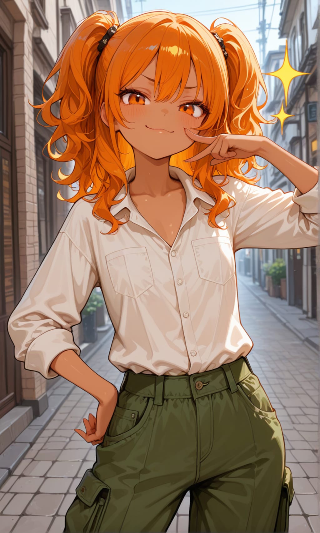 ギャル子ちゃんでカーゴパンツスタイル♡