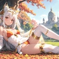 秋めく森のケモ耳お姫様 5枚目