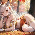 秋めく森のケモ耳お姫様 4枚目