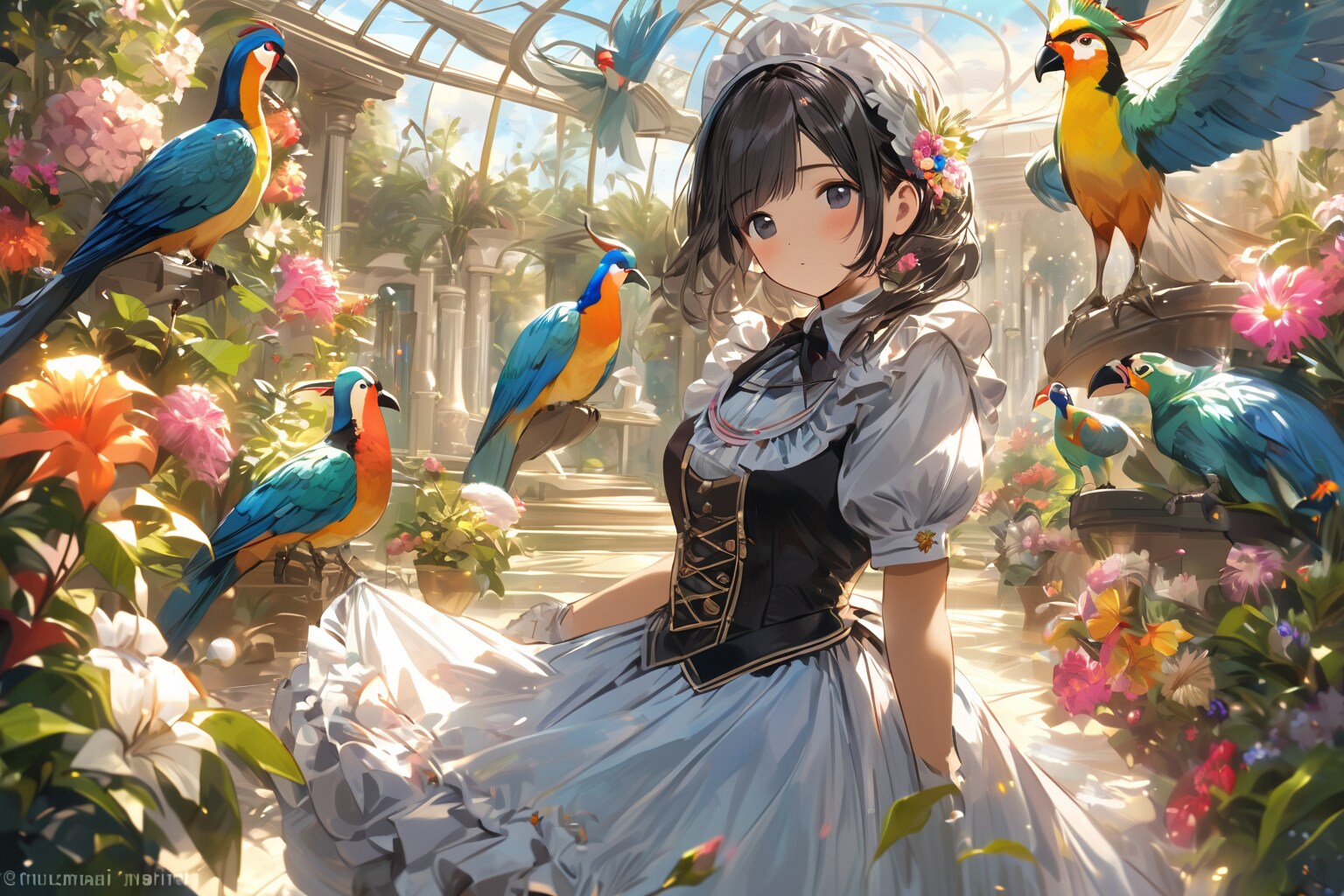 鳥さんもっと昔話を聞かせてよ、へぇー巡り尽きない波を乗り越えて来たのね！私と一緒だよ。