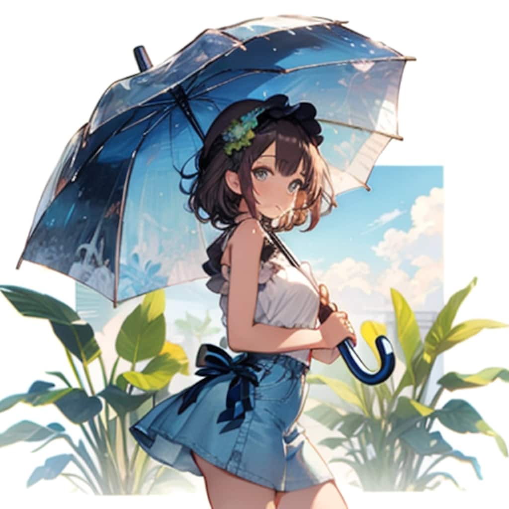 雨の庭の優しいひととき