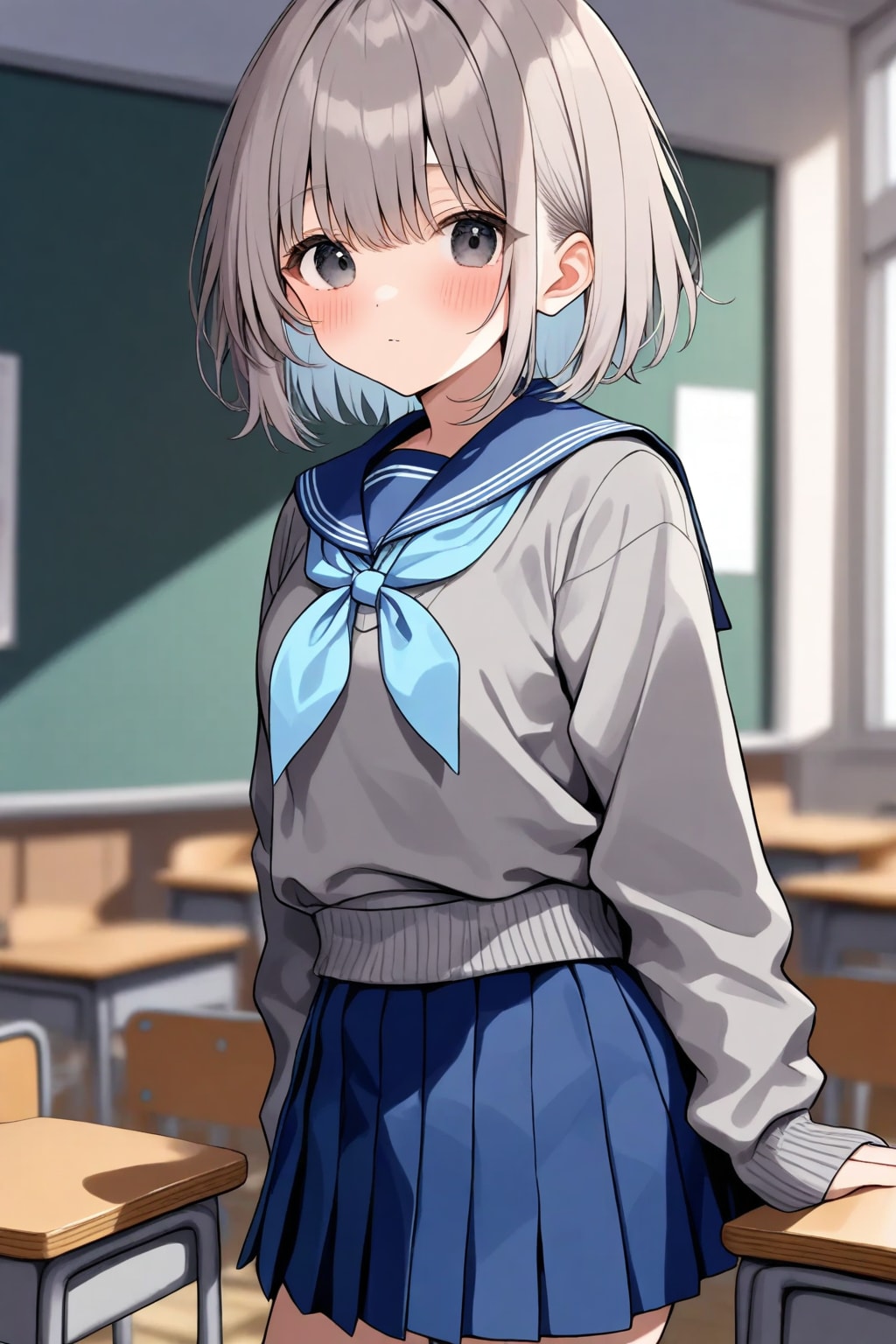 セーラー服+セーター