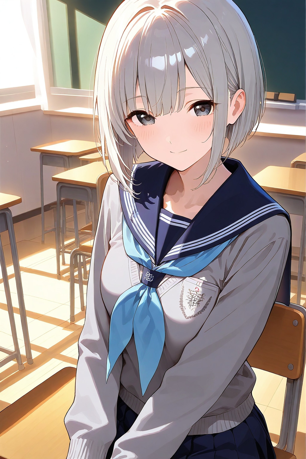 セーラー服+セーター