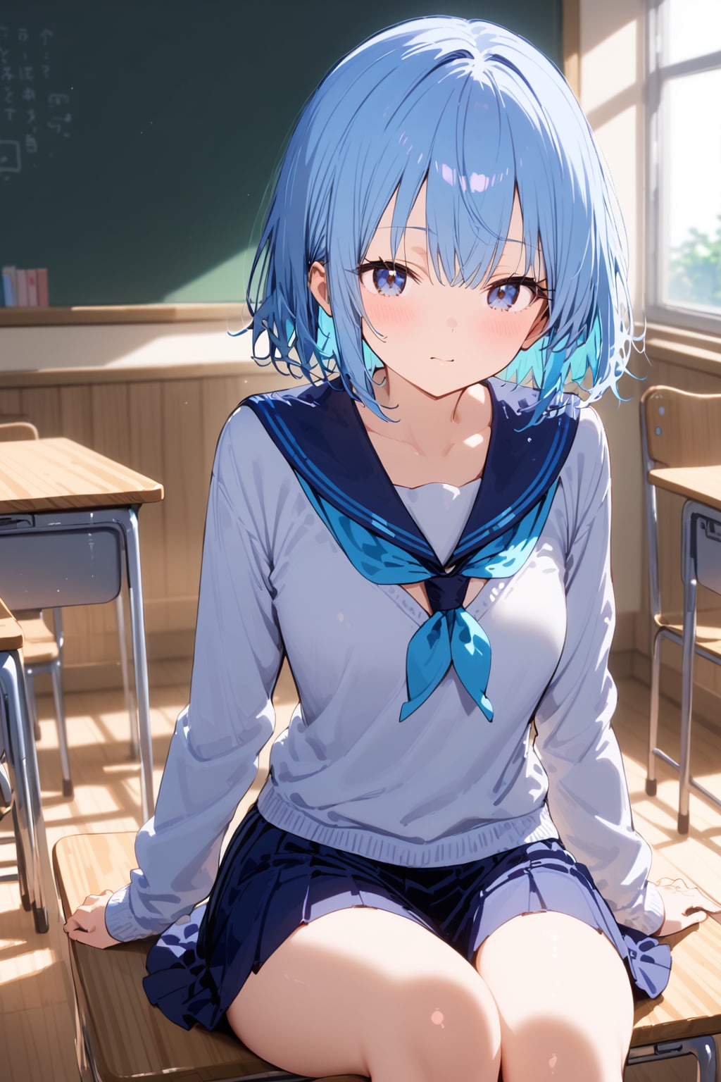 セーラー服+セーター