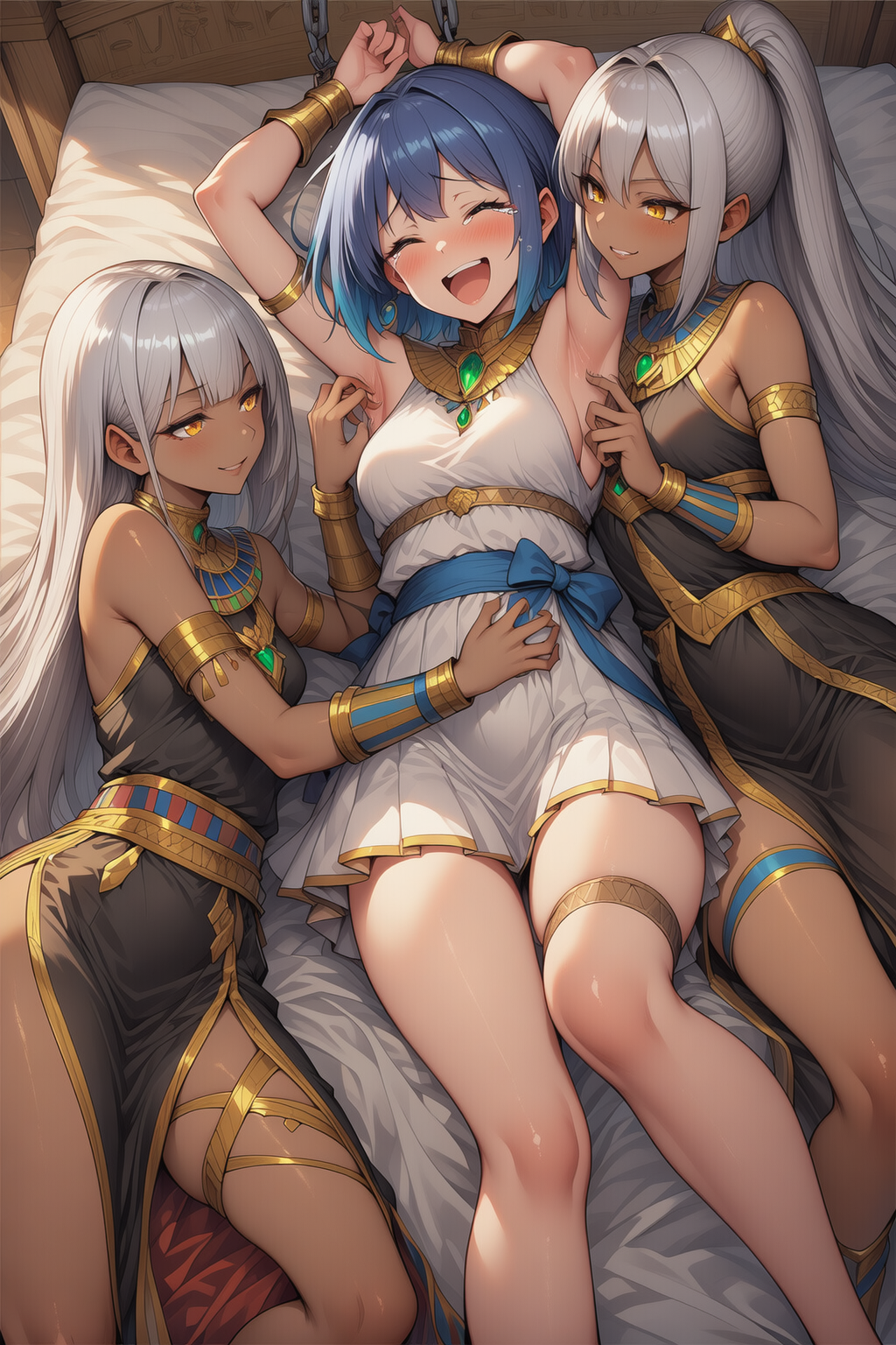 「さあ！神のもとに笑い声を届けるためにくすぐりましょう！」「神に届けるためにたくさん笑ってください！」「あははははははは！こ、こんなただのくすぐりで本当に神様に届けられるんですか？！あはははははは！」