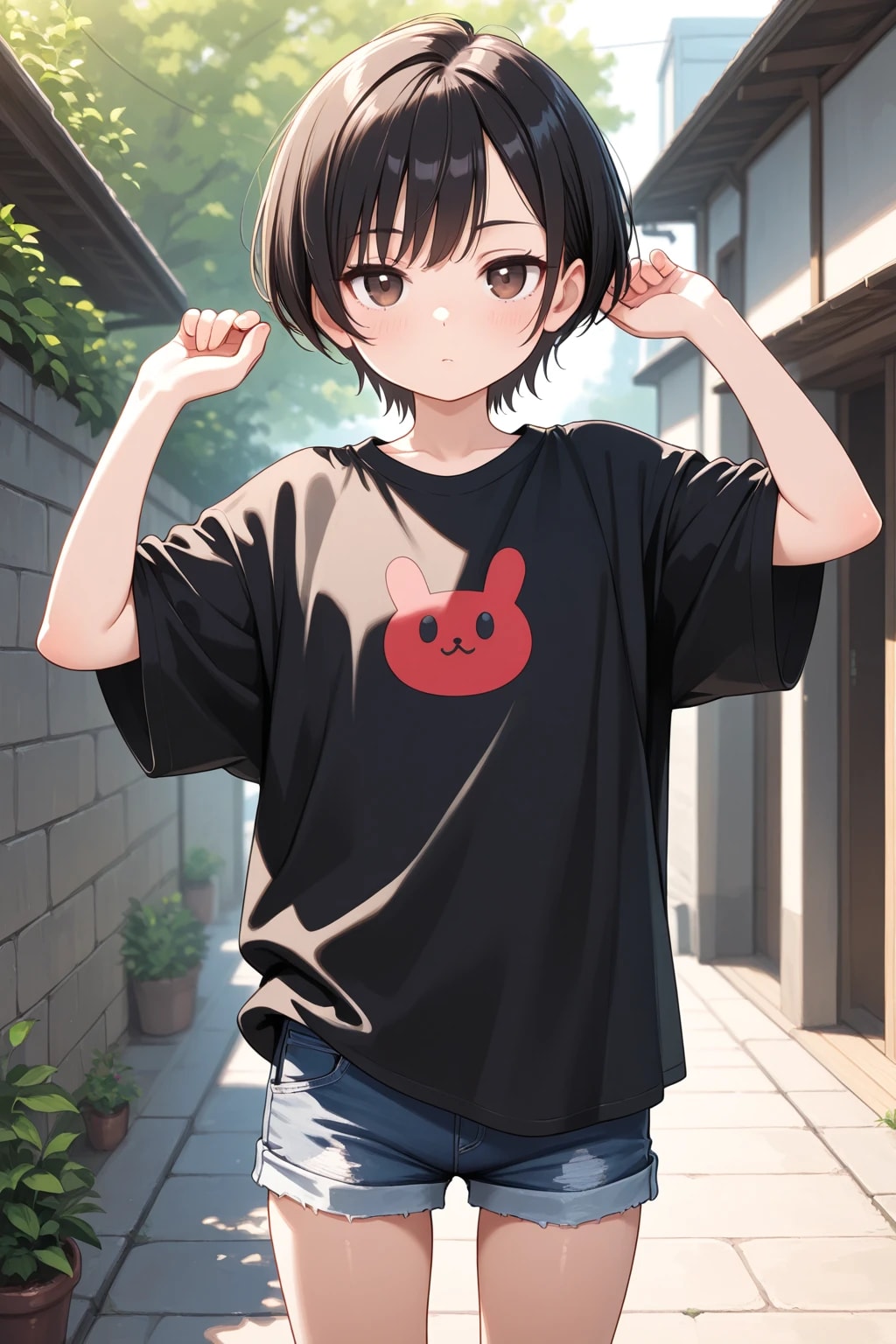 ショートヘア少女