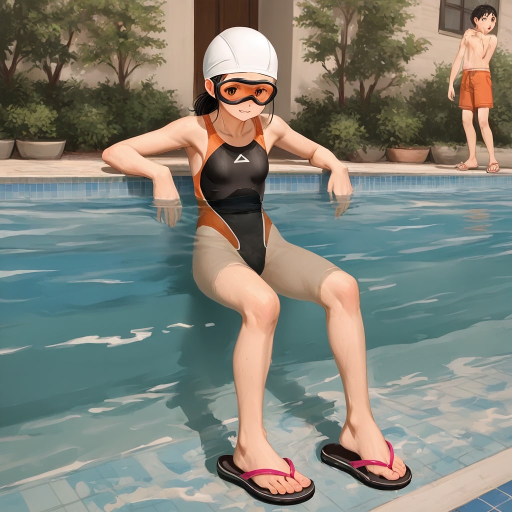 【番外編】プールに佇む競泳水着の少女