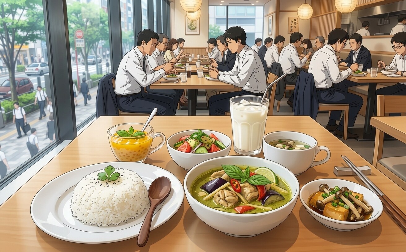 グリーンカレーランチ | の人気AIイラスト・グラビア
