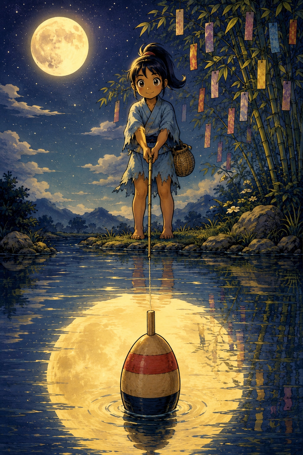 夜釣り。
