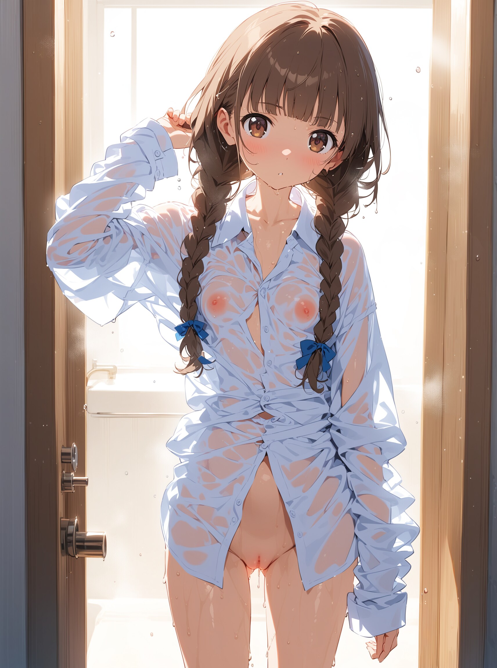 彼シャツ濡れ透け