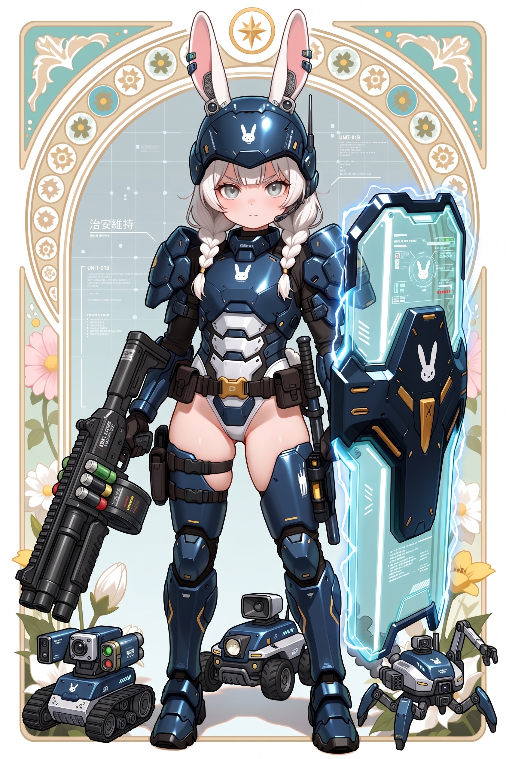強化改修版・暴徒鎮圧型ばにーぱわーど！ | の人気AIイラスト・グラビア