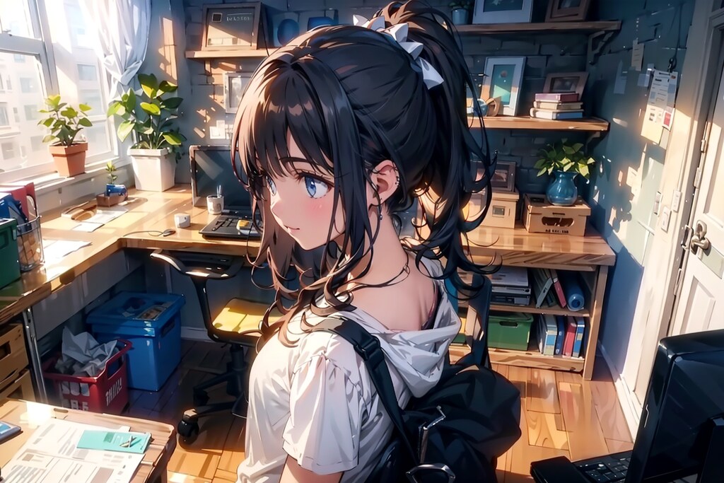 23/12/7のワード生成　黒髪美少女