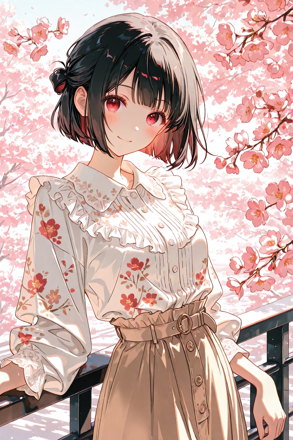 桜並木と義妹 | の人気AIイラスト・グラビア