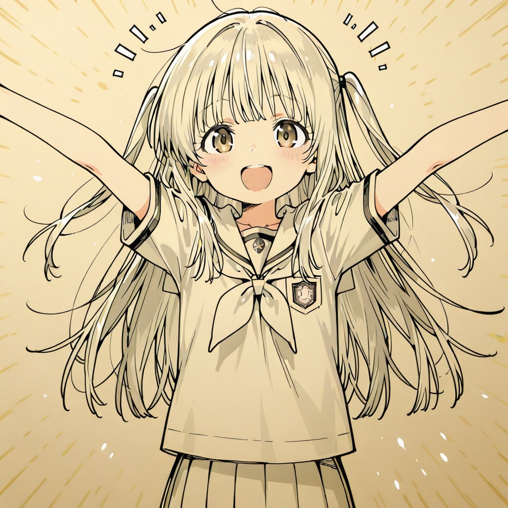 下書きの女の子