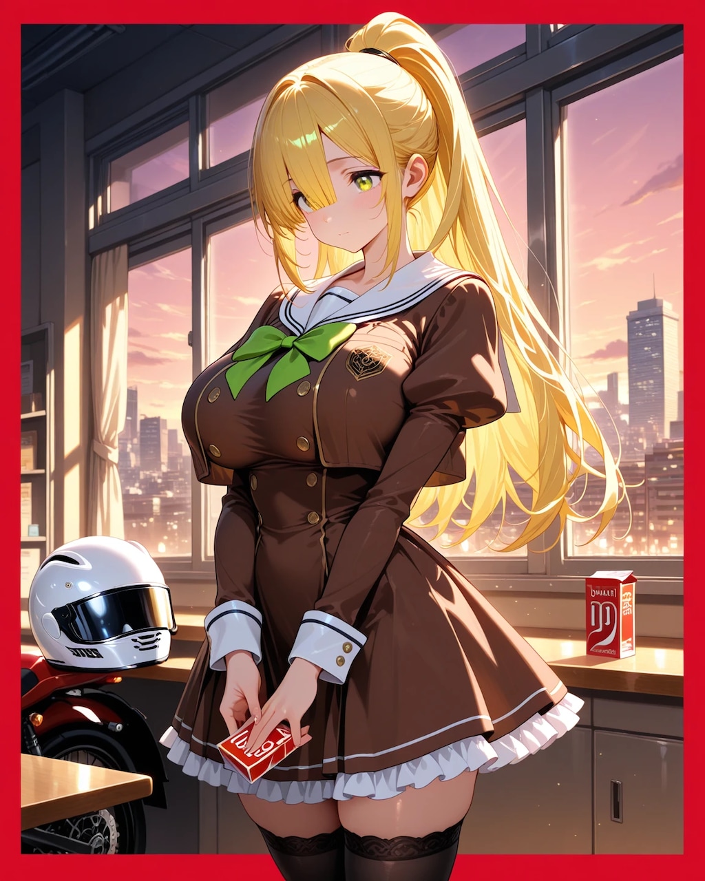 バイクで来ました