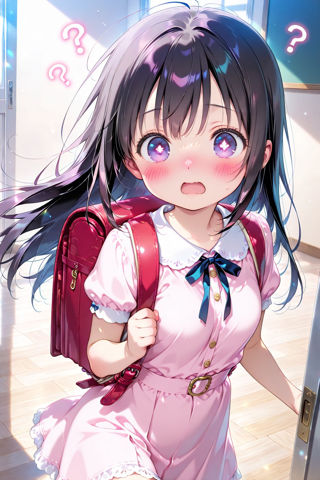 おどろく少女