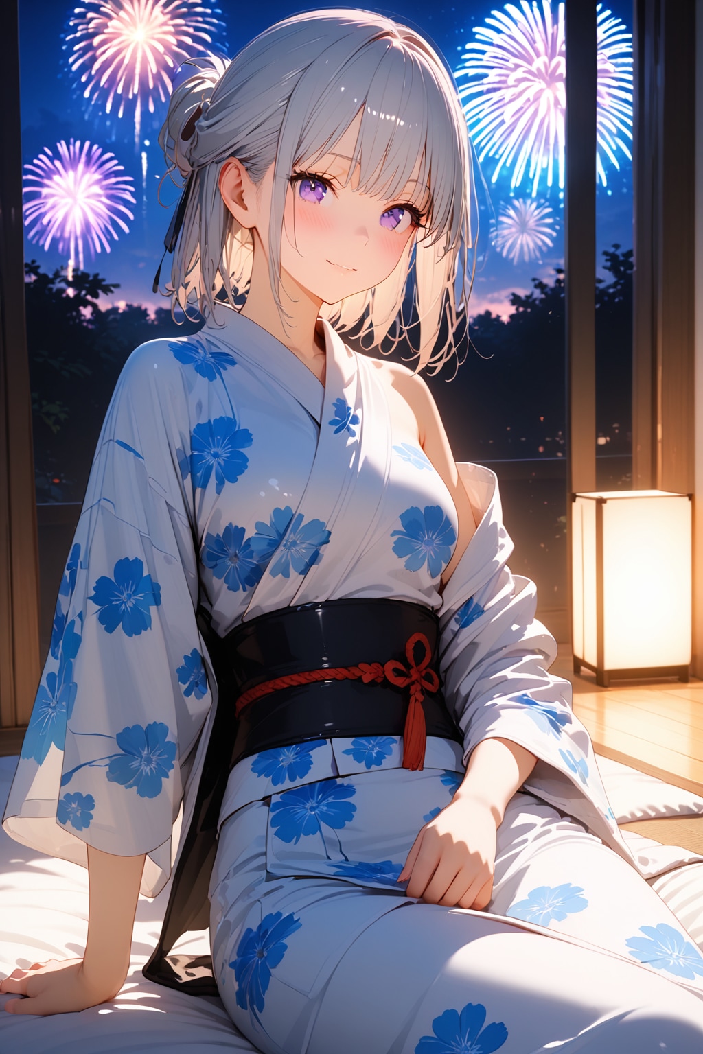 (950HQ)銀髪ちゃん浴衣