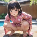 浴衣姿のおしっこ 10枚目
