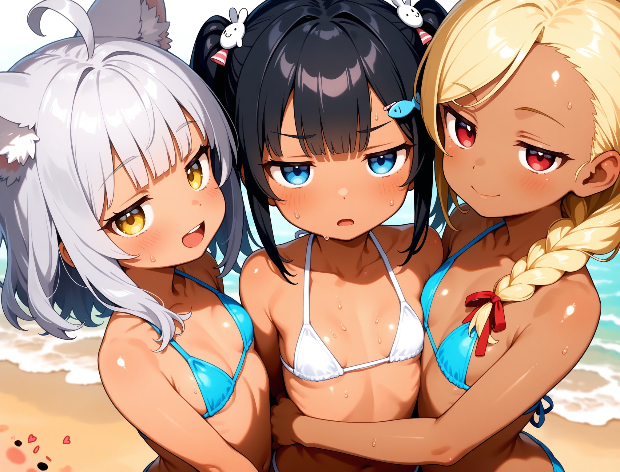 褐色品乳トリオ