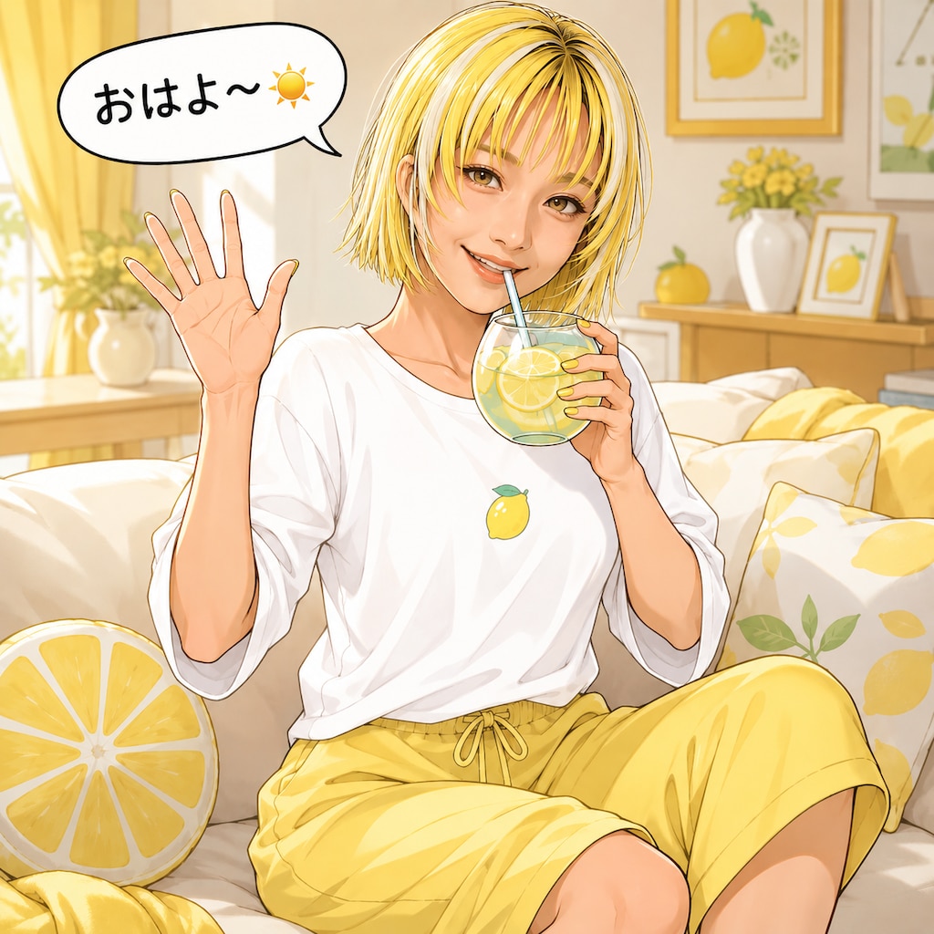 おはよ〜☀️（レモンちゃん）