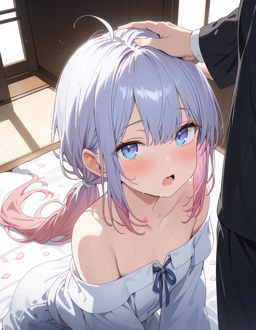 なでなで　と　ゆびぱく