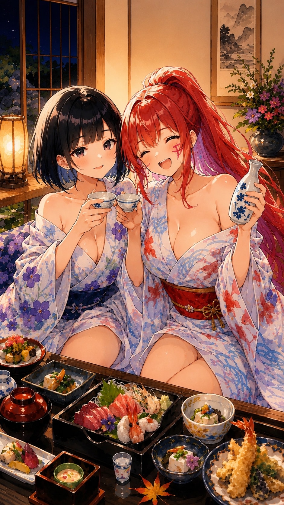 酔っ払って乱れるRINA＆AYA
