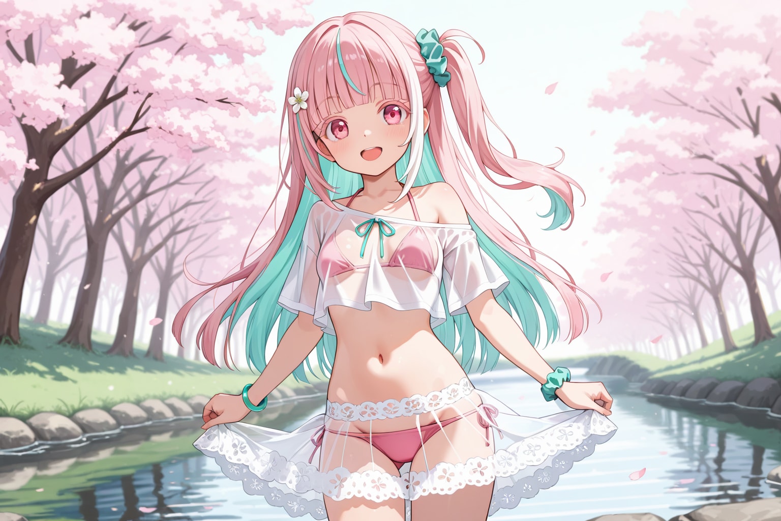 【借】桜並木とすももちゃん