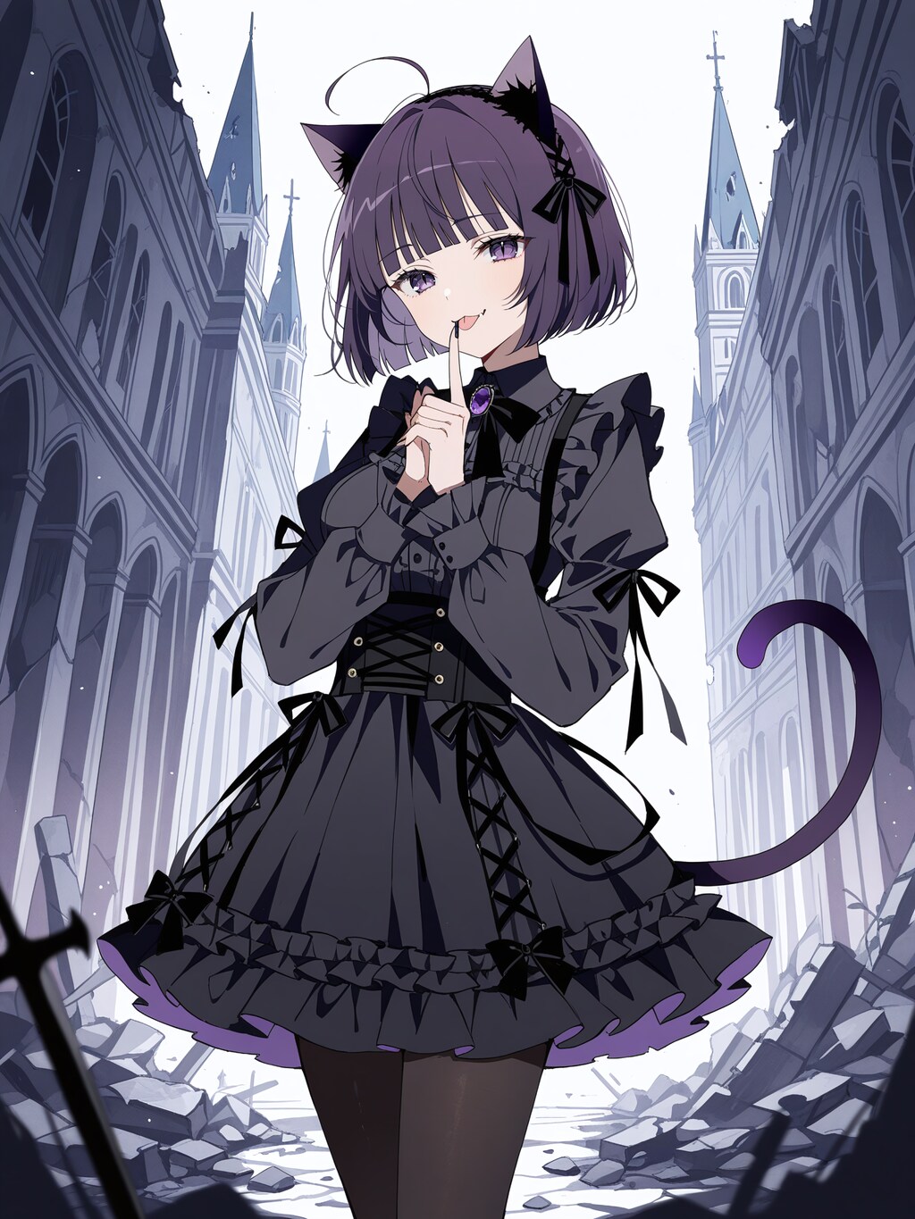 ヴィラン風の家のネコ