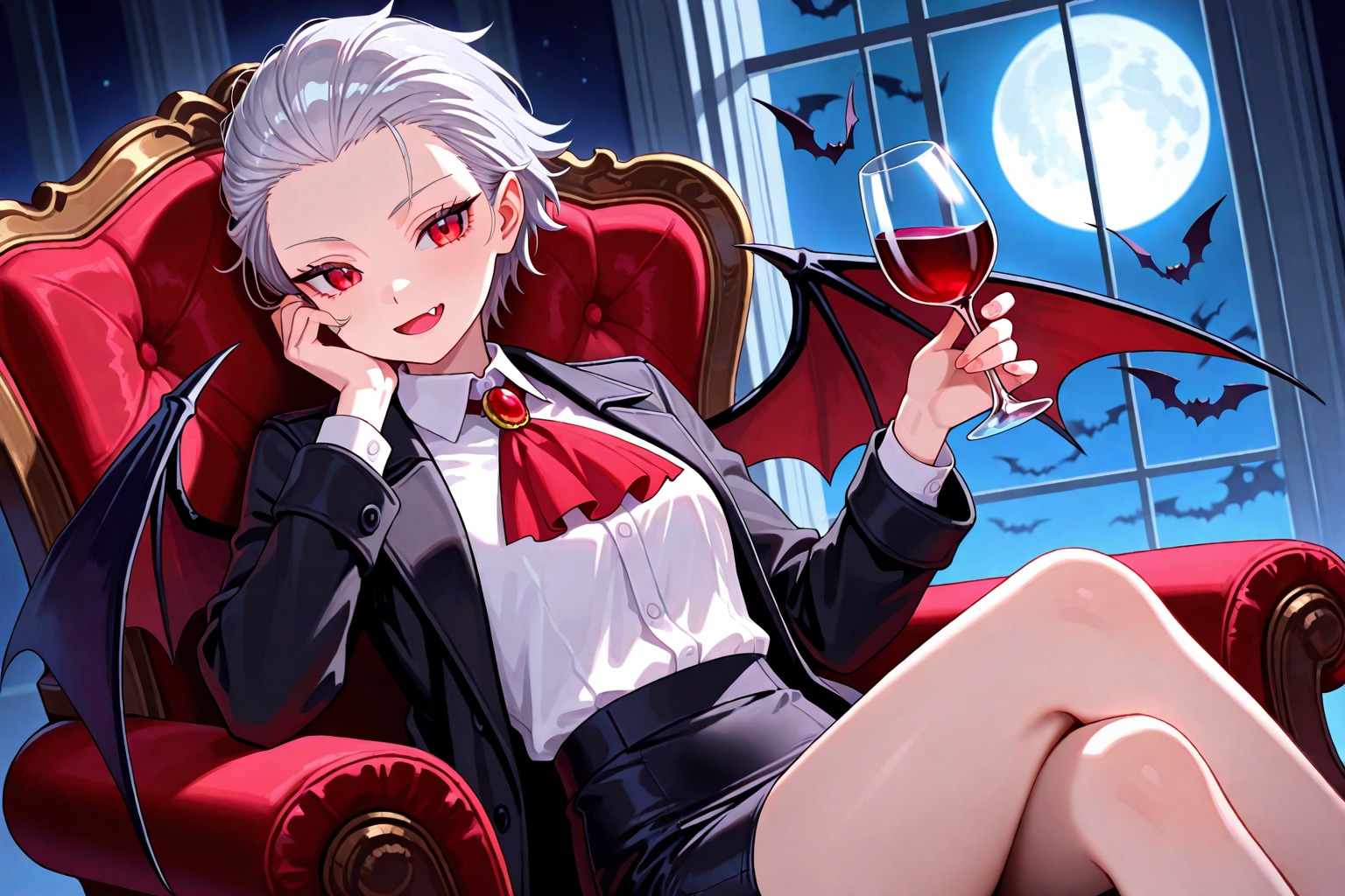 ヴァンパイアはなぜオールバックだったのか | の人気AIイラスト・グラビア