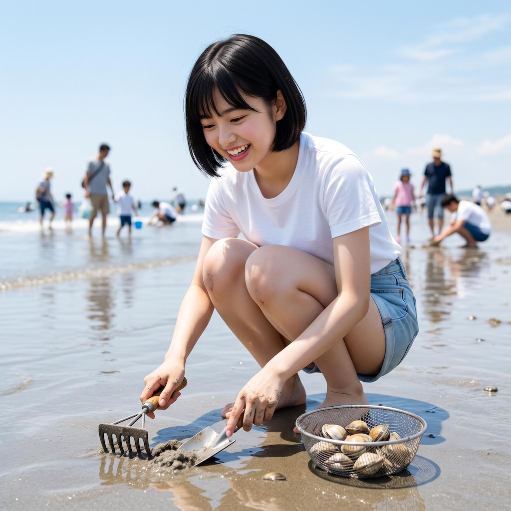 潮干狩り