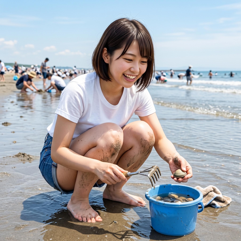 潮干狩り