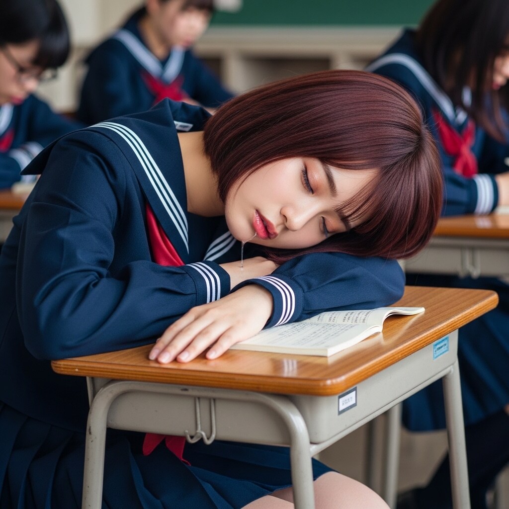 授業中だけど、、、　眠気には敵わない
