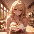 【５枚】パフェチャレンジ！３０分以内に全部食べたらオッパイが見れま～す⁉ 4枚目