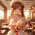 【５枚】パフェチャレンジ！３０分以内に全部食べたらオッパイが見れま～す⁉ 5枚目