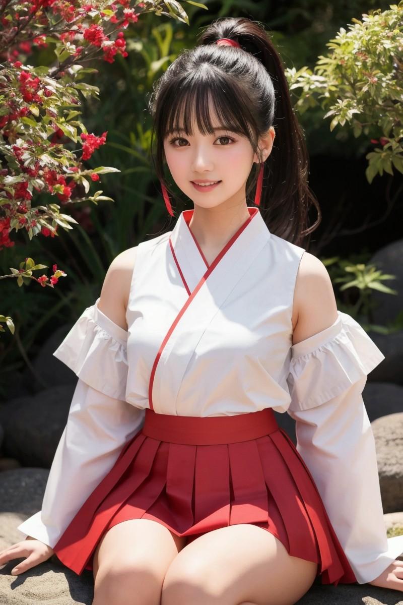 巫女コスお姉さん