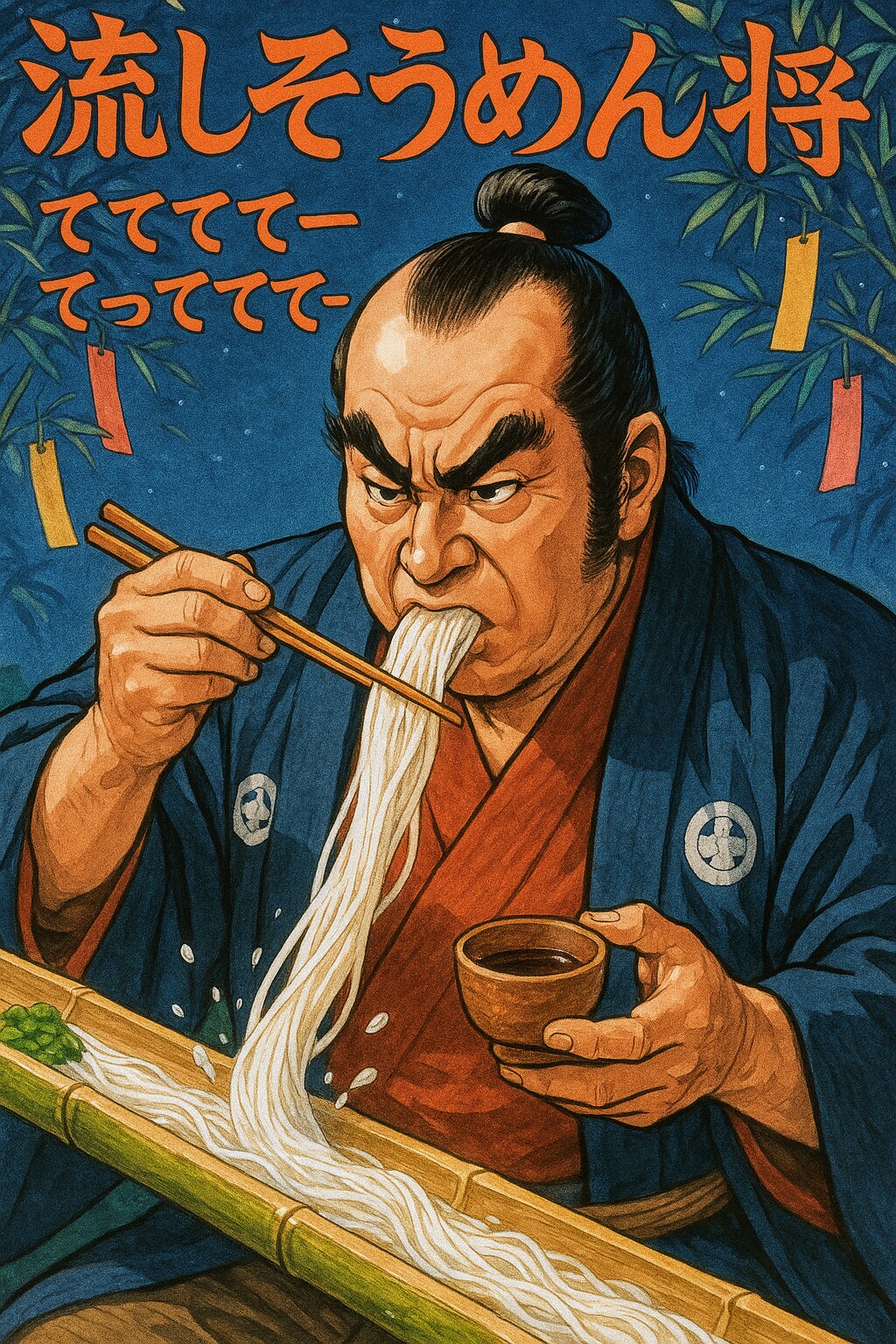 流しそうめん将軍・てててー、てってててー