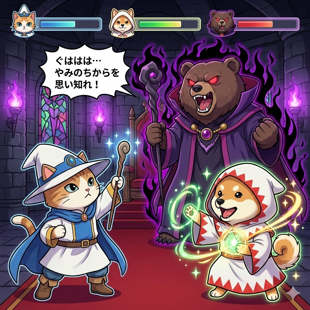 熊ＶＳ猫と犬 | の人気AIイラスト・グラビア