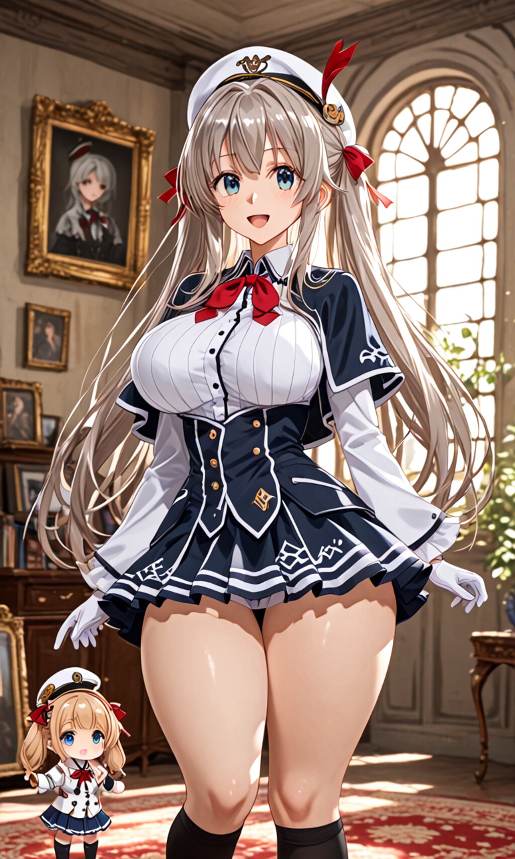 銀髪ツインテール美女2